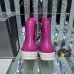Bold Fuchsia Rick Owens DRKSHDW High - Top Boots With White Accents For Avant - Garde Fashion #A26938