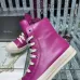 Bold Fuchsia Rick Owens DRKSHDW High - Top Boots With White Accents For Avant - Garde Fashion #A26938