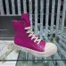 Bold Fuchsia Rick Owens DRKSHDW High - Top Boots With White Accents For Avant - Garde Fashion #A26938