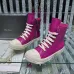 Bold Fuchsia Rick Owens DRKSHDW High - Top Boots With White Accents For Avant - Garde Fashion #A26938