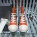 Vibrant Orange Rick Owens DRKSHDW High - Top Boots With White Accents For Bold Style #A26939