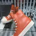 Vibrant Orange Rick Owens DRKSHDW High - Top Boots With White Accents For Bold Style #A26939
