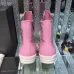 Chic Pink Rick Owens DRkshdw High - Top Boots With White Accents For Edgy Fashion #A26940
