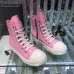 Chic Pink Rick Owens DRkshdw High - Top Boots With White Accents For Edgy Fashion #A26940