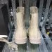 Sleek Cream - Colored Rick Owens DRKSHDW High - Top Boots for Contemporary Edgy Fashion #A26942