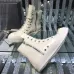 Sleek Cream - Colored Rick Owens DRKSHDW High - Top Boots for Contemporary Edgy Fashion #A26942