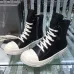 Edgy Rick Owens DRKSHDW High - Top Boots With Contrast White Details For Avant - Garde Style #A26943