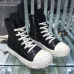 Edgy Rick Owens DRKSHDW High - Top Boots With Contrast White Details For Avant - Garde Style #A26943