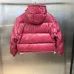 Chic Celine Shiny Red Puffer Jacket With Hood And Brand Logo For Winter Fashion #A31472