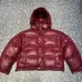 Chic Celine Shiny Red Puffer Jacket With Hood And Brand Logo For Winter Fashion #A31472