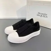 Alexander McQueen Sneakers for Women Deck Skate Plimsoll Lace-Up Black White Size 35-40 #A54524