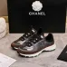 Chanel Metallic Silver Brown Sneakers #A54346