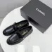 Women Chanel Flat loafers calfskin wine red/Black/White #A55747