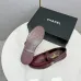 Women Chanel Flat loafers calfskin wine red/Black/White #A55747