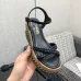 Women's Chanel Espadrille Wedge Sandals with Woven Straps #A45809