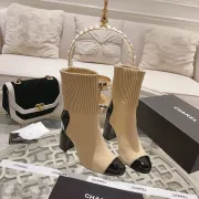 Chanel Boots For Women Beige #A54811