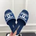 Chanel shoes for Women's Chanel slippers Black/Blue #A47894
