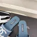 Chanel shoes for Women's Chanel slippers Black/Blue #A47894
