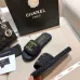 Chanel shoes for Women's Chanel slippers Black/Blue #A47904