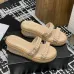Chanel shoes for Women's Chanel slippers Black/White #A47911