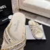Chanel shoes for Women's Chanel slippers Black/White/Blue #A47888