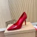 Christian Louboutin Shoes for Women's CL Pumps Black/White/Red #A47869