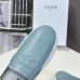CELINE BLOCK WEDGE MULE IN CALFSKIN AND TEXTILE WITH CELINE JACQUARD #A48953