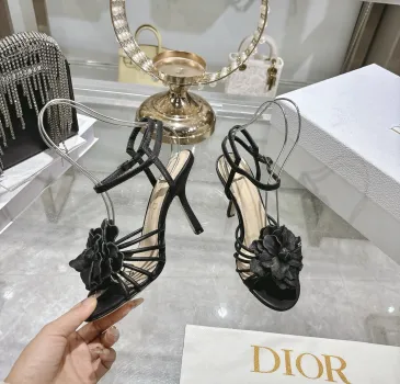 Dior Spring Summer New High-Heel 7.5 cm Sandals Butterfly Floral Design #A63466 Dior Spring Summer New High-Heel 7.5 cm Sandals Butterfly Floral Design #A63466