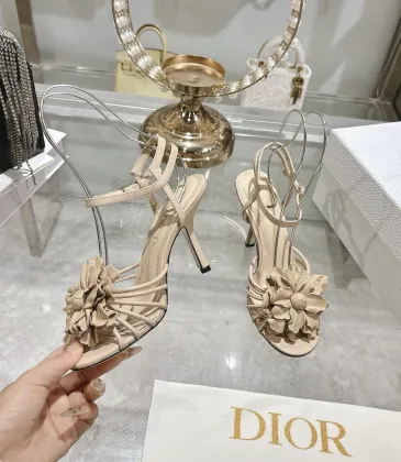 Dior Spring Summer New High-Heel 7.5 cm Sandals  Butterfly  Floral Design   #A63467