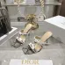 Snake Print Dior Style High Heel Mule Sandals for Women 8.5cm #A63468