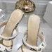 Snake Print Dior Style High Heel Mule Sandals for Women 8.5cm #A63468