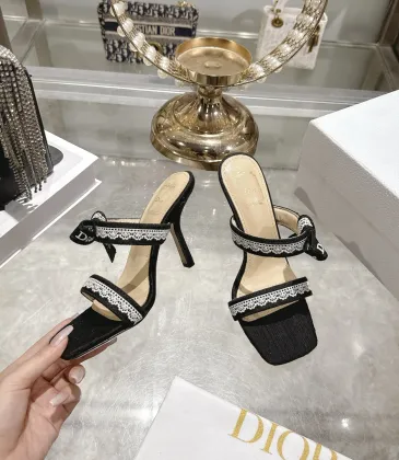 Snake Print Dior Style High Heel Mule Sandals for Women 8.5cm #A63469