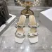 Snake Print Dior Style High Heel Mule Sandals for Women 8.5cm #A63470