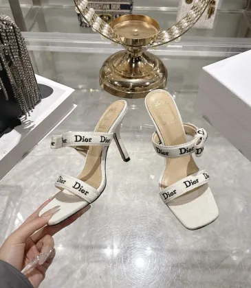 Snake Print Dior Style High Heel Mule Sandals for Women 8.5cm #A63470