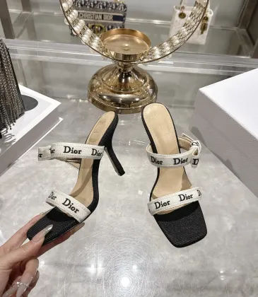 Snake Print Dior Style High Heel Mule Sandals for Women 8.5cm #A63471