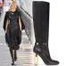 Fendi Women's Knee   High Boots  Iconic FF Monogram with Gold Heel Detail for Luxury Fashion Lovers #A56297