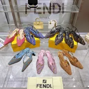  Fendi FF Logo Slingback Pumps Iconic Style Pointed Toe Elegance  Vibrant Colors Modern Luxury Footwear  women #A51721