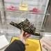 Fendi shoes for women Mauve black FF jacquard velvet slides #A49022