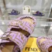 Fendi shoes for women Mauve pink FF jacquard velvet slides #A49020