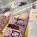 Fendi shoes for women Mauve pink FF jacquard velvet slides #A49020