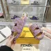 Fendi shoes for women Mauve pink FF jacquard velvet slides #A49020