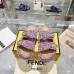 Fendi shoes for women Mauve pink FF jacquard velvet slides #A49020