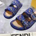 Fendi shoes for women Mauve purple FF jacquard velvet slides #A49023