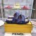 Fendi shoes for women Mauve purple FF jacquard velvet slides #A49023