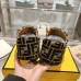 Fendi shoes women FF denim flatform slides Black #A49025
