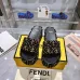 Fendi shoes women FF denim flatform slides Black #A49025