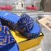 Fendi shoes women FF denim flatform slides Blue #A49027