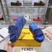 Fendi shoes women FF denim flatform slides Blue #A49027