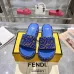 Fendi shoes women FF denim flatform slides Blue #A49027