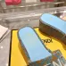 Fendi shoes women FF denim flatform slides Blue #A49028